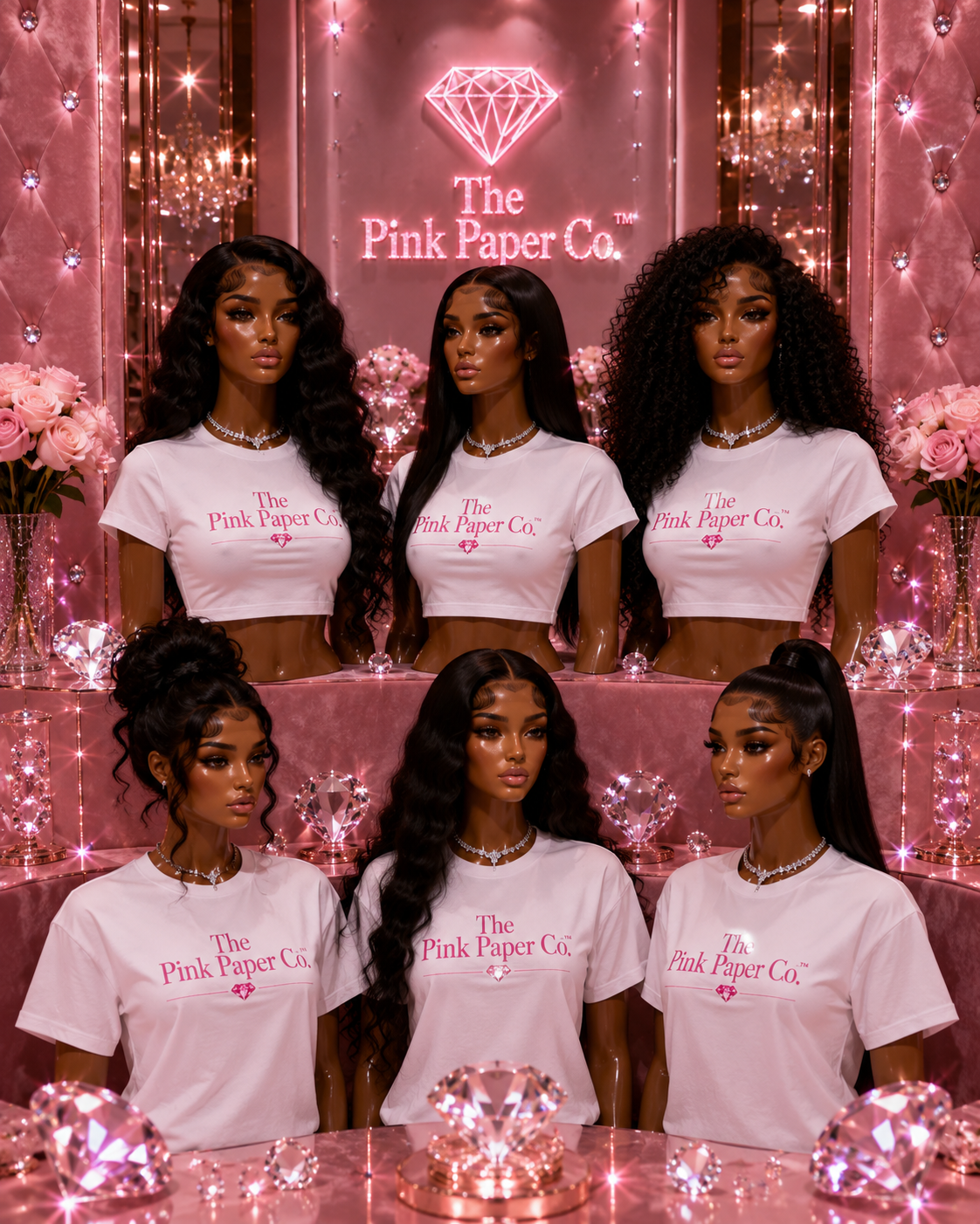 The Pink Paper Co. Signature Cropped Top