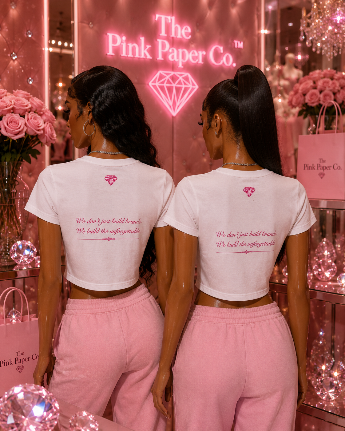 The Pink Paper Co. Signature Cropped Top