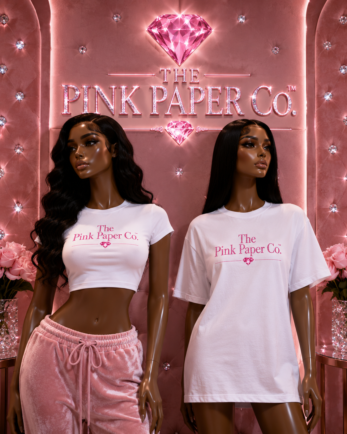 The Pink Paper Co. Signature Cropped Top